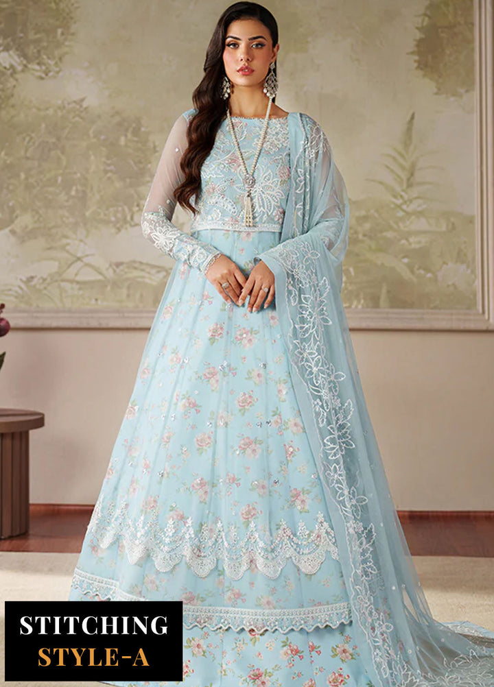 Zarif Embroidered Net Suits Unstitched 3 Piece ZR25UF ZRF-ZPE-02 Aroosh - Formals Collection