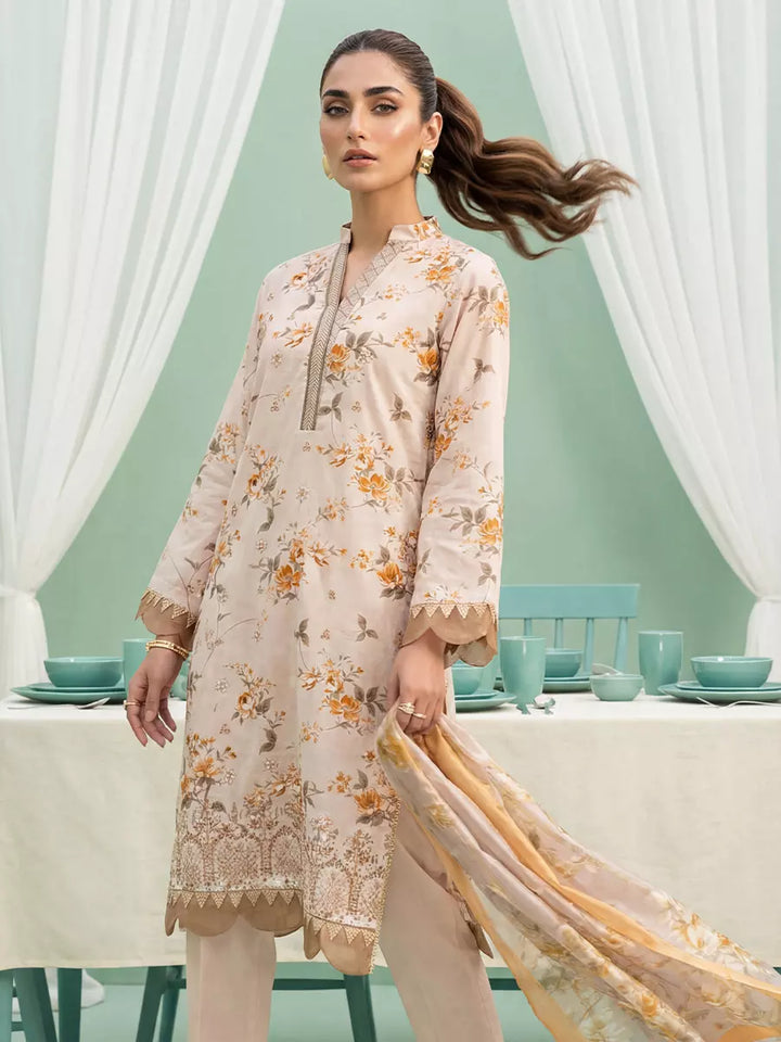 Salitex Women Unstitched Embroidered Lawn 3 Piece Suit SUNS8FS221 - Casual Collection