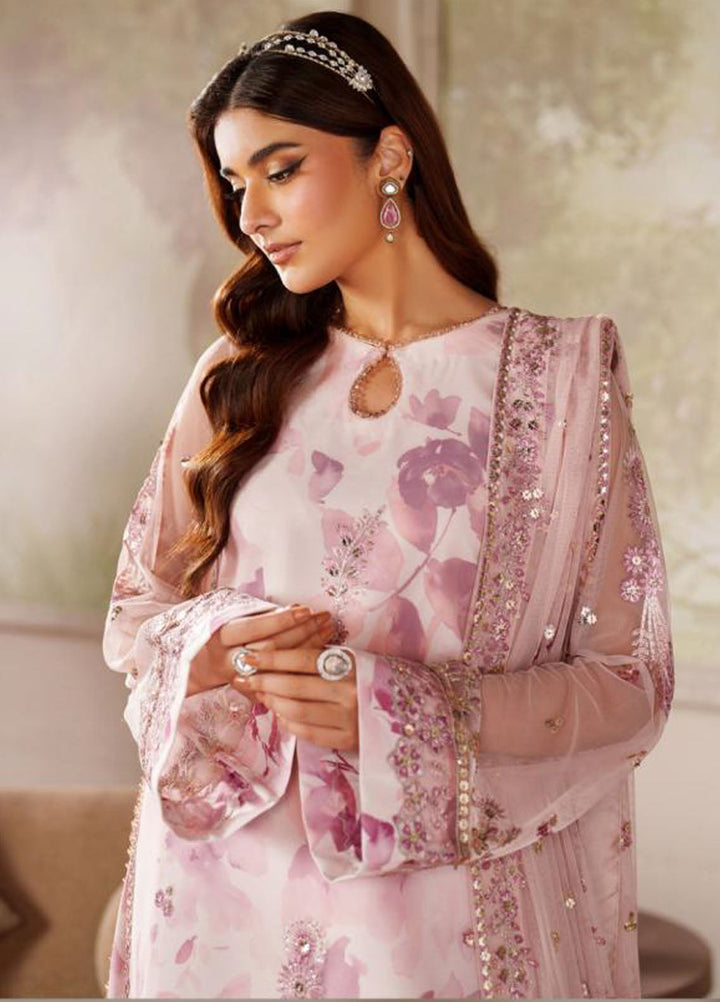 Zarif Embroidered Net Suits Unstitched 3 Piece ZR25UF ZRF-ZPE-06 Rahma - Formals Collection