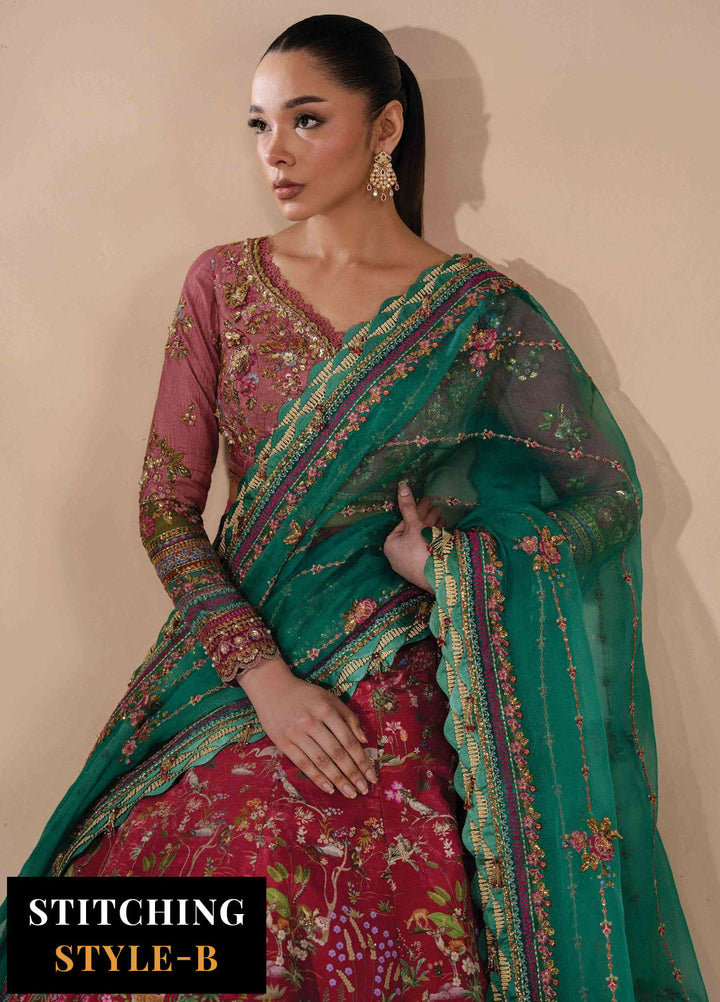 Lilianne by Republic Womenswear Embroidered Raw Silk Suits Unstitched 3 Piece RW25LW D-07 Floriane - Wedding Collection