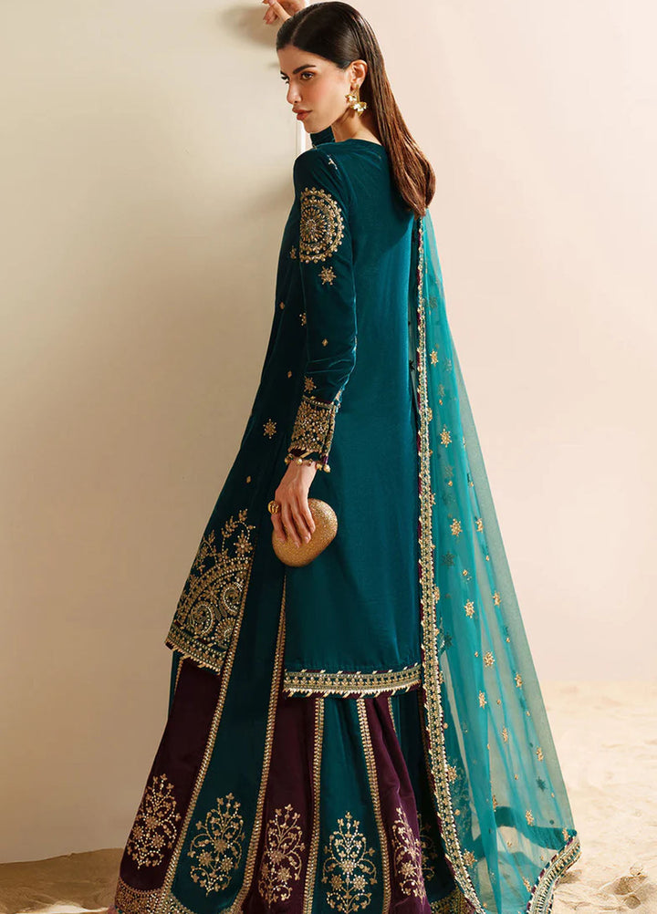 Velvet Vogue by Jazmin Embroidered Velvet Suits Unstitched 3 Piece JZ25VV VVF D-08 - Formals Collection