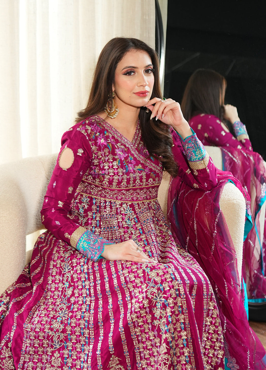 Haye Dil by Sahane Embroidered Raw Silk Suits Unstitched 3 Piece SNE25HD CT 29002 Song of Joy - Formals Collection