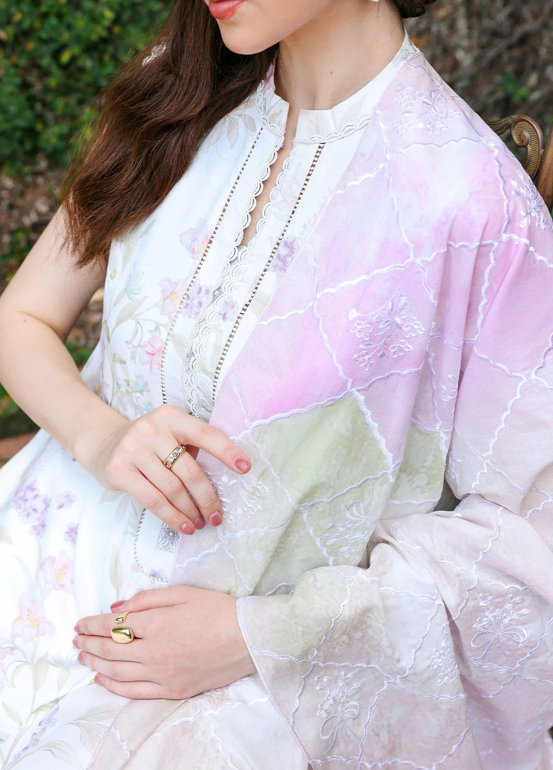 Cross Stitch Unstitched Embroidered Lawn 3 Piece Suit CS26ULE Meadow Dream - Eid Collection