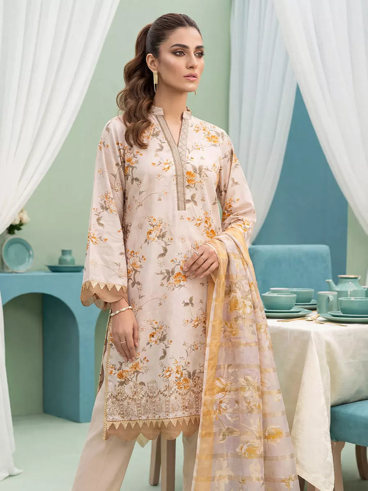 Salitex Women Unstitched Embroidered Lawn 3 Piece Suit SUNS8FS221 - Casual Collection