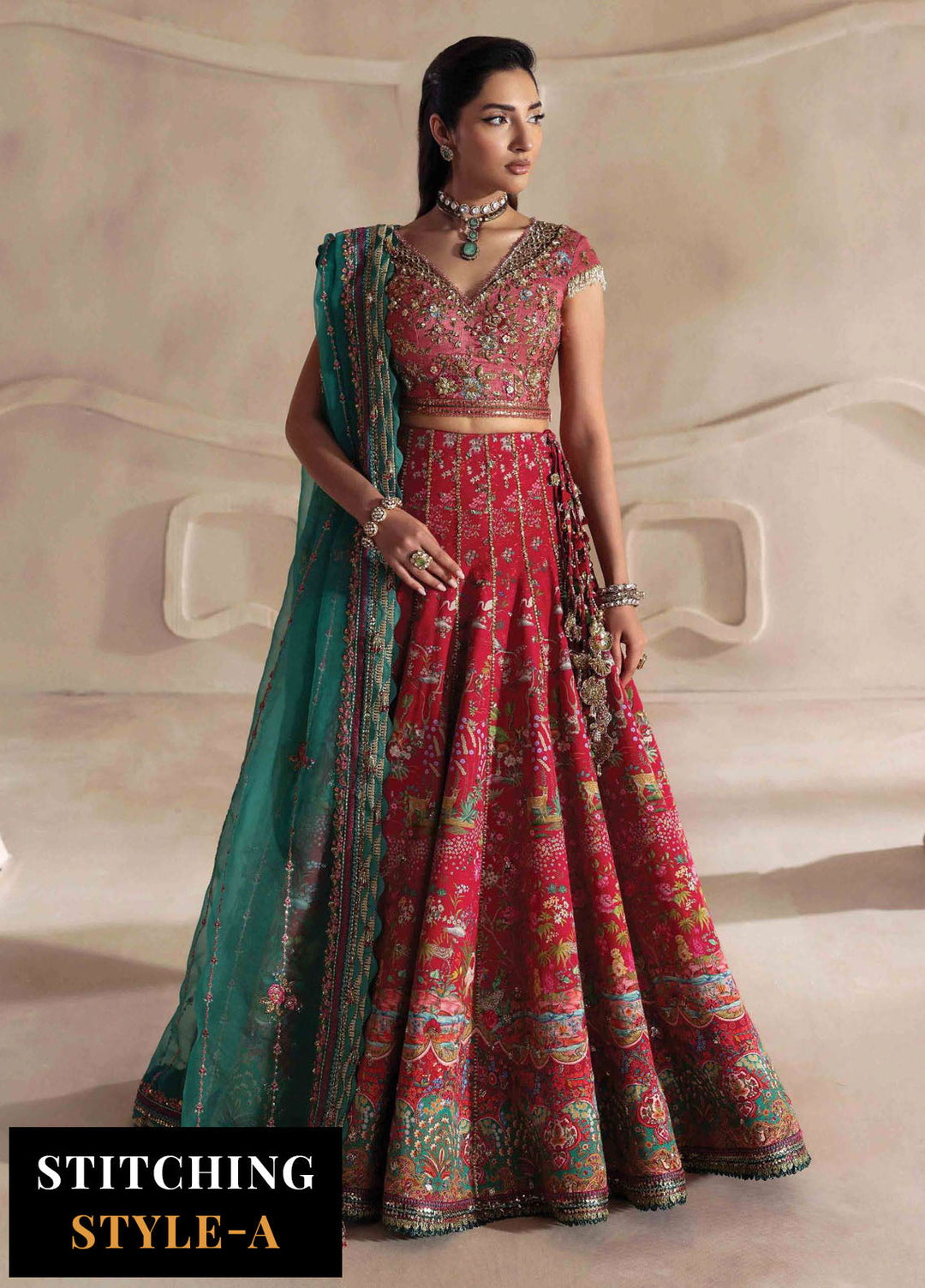 Lilianne by Republic Womenswear Embroidered Raw Silk Suits Unstitched 3 Piece RW25LW D-07 Floriane - Wedding Collection