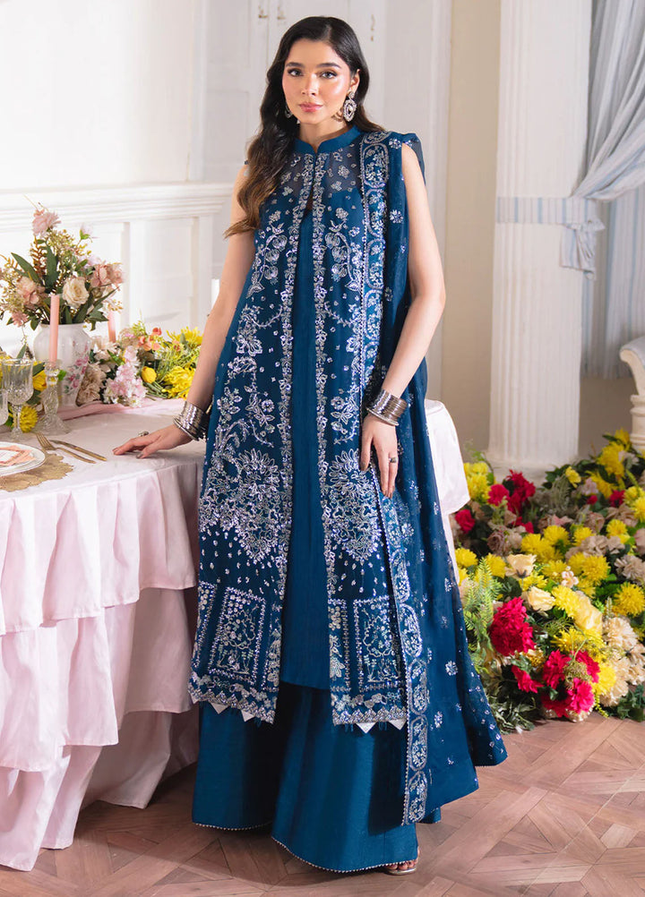 Dastaan by Neeshay Embroidered Chiffon Suits Unstitched 3 Piece NSH25DU Aabirah - Formals Collection