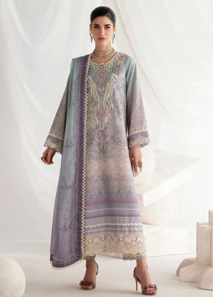 Garden Whisper by Ajr couture Embroidered Silk Suits Unstitched 3 Piece AJR25GWAJR-PS-07 Evara - Formals Collection