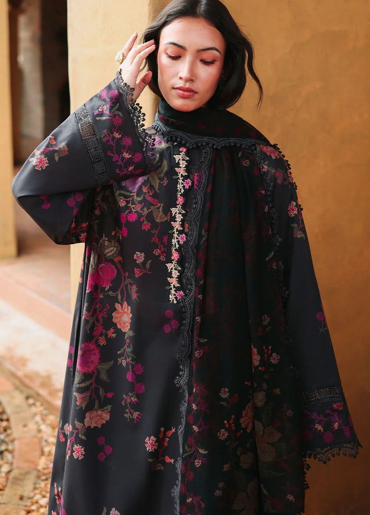 Cross Stitch Unstitched Embroidered Lawn 3 Piece Suit CS26ULE Shadow Grace - Eid Collection