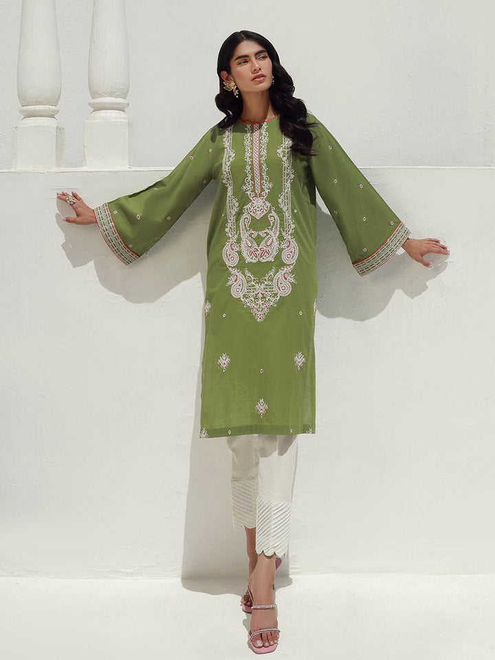 Salitex Women Embroidered 1 Piece Slub Shirt WRTKBA24AL142 - Summer Collection