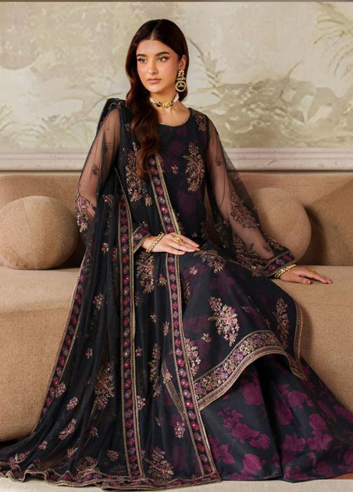 Zarif Embroidered Net Suits Unstitched 3 Piece ZAF25ZU ZRF-ZPE-05 Ashaal - Formals Collection