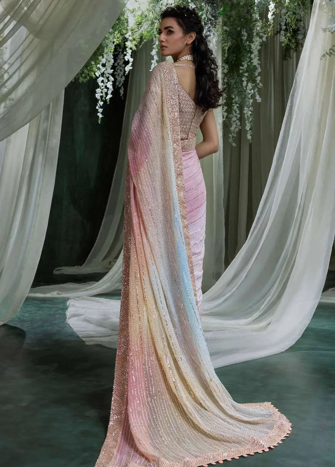 Aik Atelier Embroidered Chiffon Suits Unstitched 3 Piece AIK25EF D-07 - Formals Collection