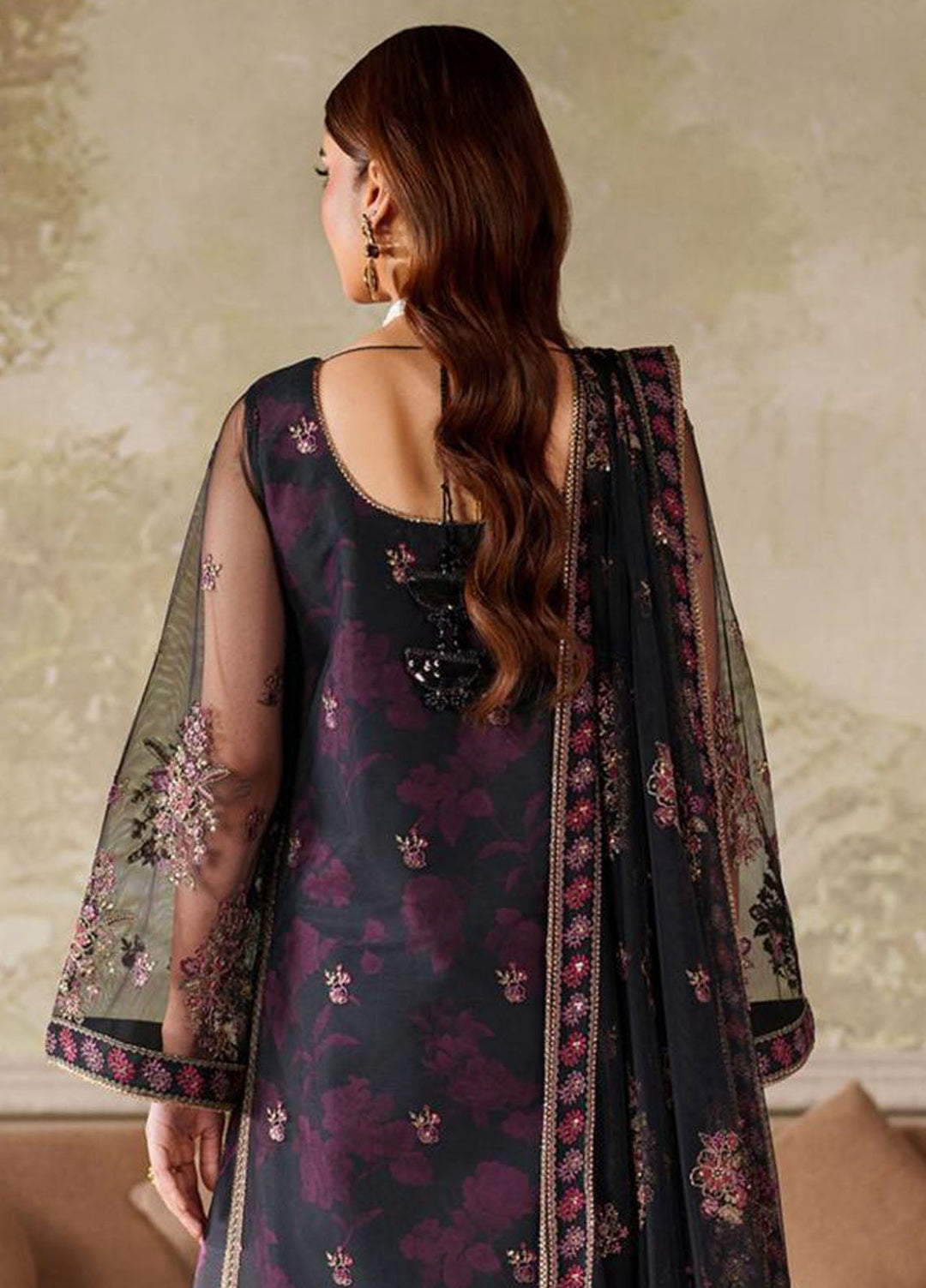 Zarif Embroidered Net Suits Unstitched 3 Piece ZAF25ZU ZRF-ZPE-05 Ashaal - Formals Collection