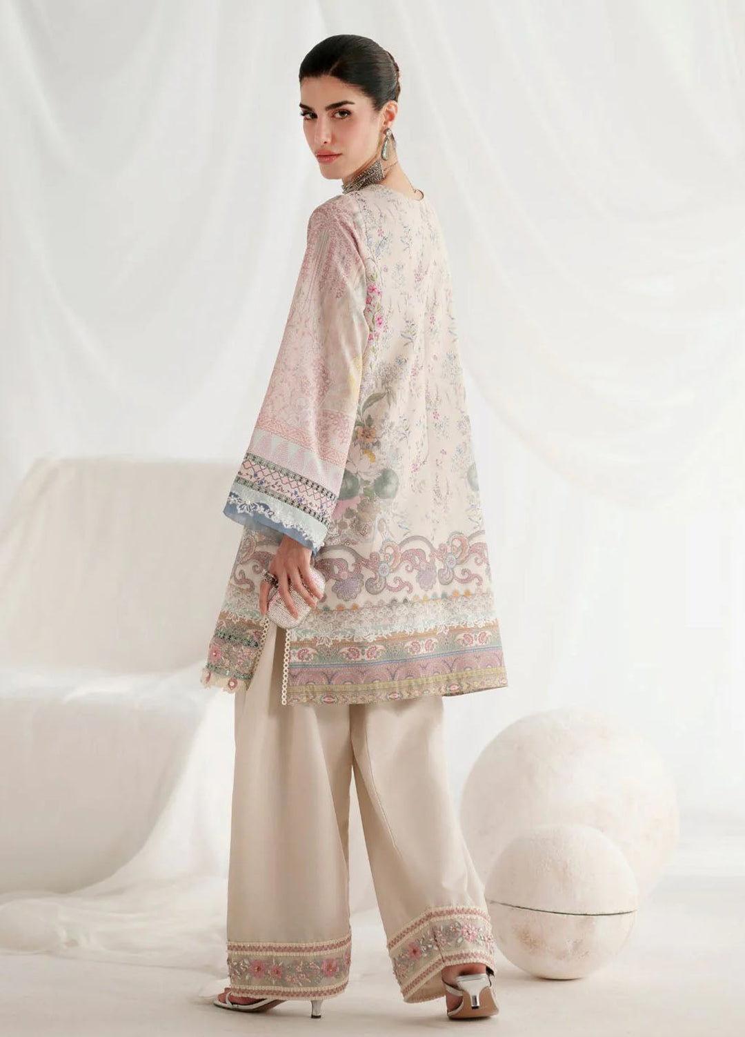 Garden Whisper by Ajr couture Embroidered Silk Suits Unstitched 3 Piece AJR25GWAJR-PS-06 Lumiere - Formals Collection