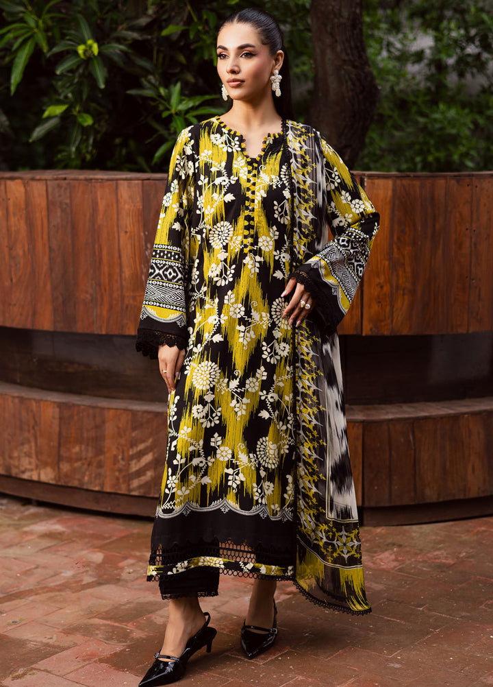 Nureh Printed Slub Linen Suits Unstitched 3 Piece NU25VL SP-168 - Winter Collection