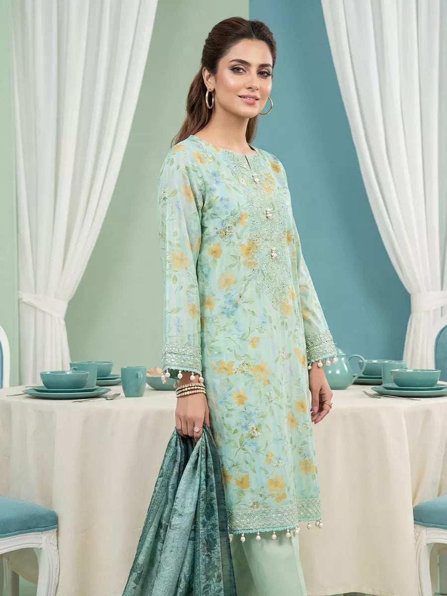 Salitex Women Unstitched Embroidered Lawn 3 Piece Suit SUNS8FS220 - Casual Collection