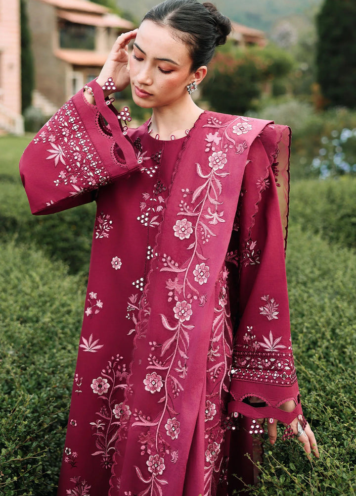 Cross Stitch Unstitched Embroidered Lawn 3 Piece Suit CS26ULE Crimson Royale - Eid Collection