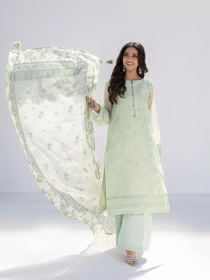 Salitex Unstitched Embroidered Net 3 Piece Suit SUNW7NO112 - Festive Collection