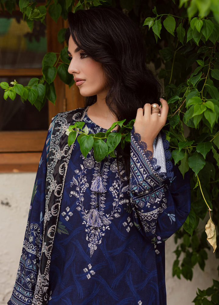 Nureh Printed Slub Linen Suits Unstitched 3 Piece NU25VL SP-167 - Winter Collection