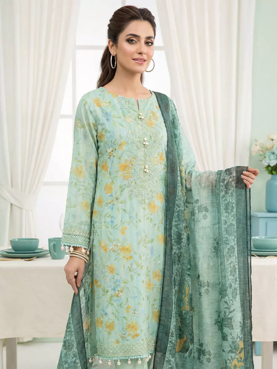 Salitex Women Unstitched Embroidered Lawn 3 Piece Suit SUNS8FS220 - Casual Collection