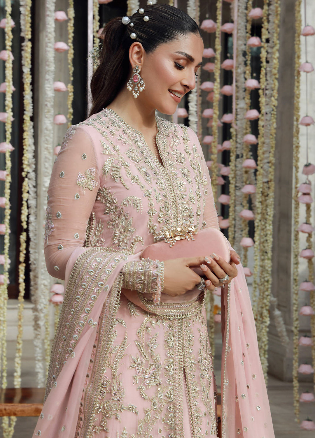 Gulmina Embroidered Chiffon Suits Unstitched 3 Piece GLM25EU D-05 - Formals Collection