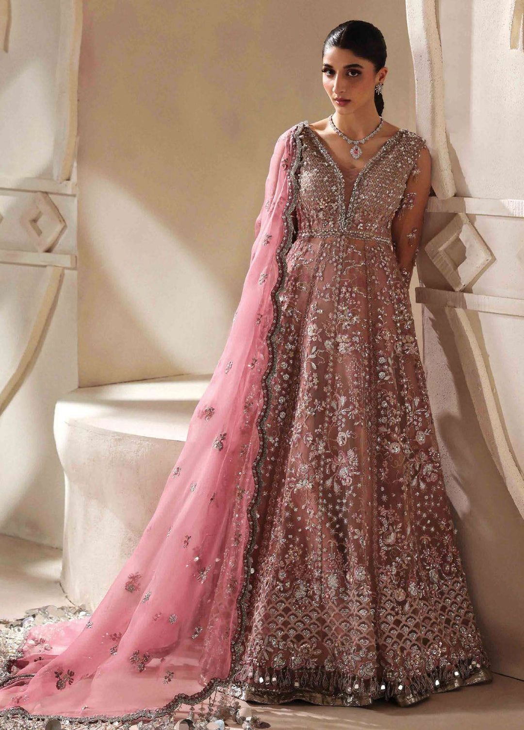 Lilianne by Republic Womenswear Embroidered Organza Suits Unstitched 3 Piece RW25LW D-05 Juliane - Wedding Collection