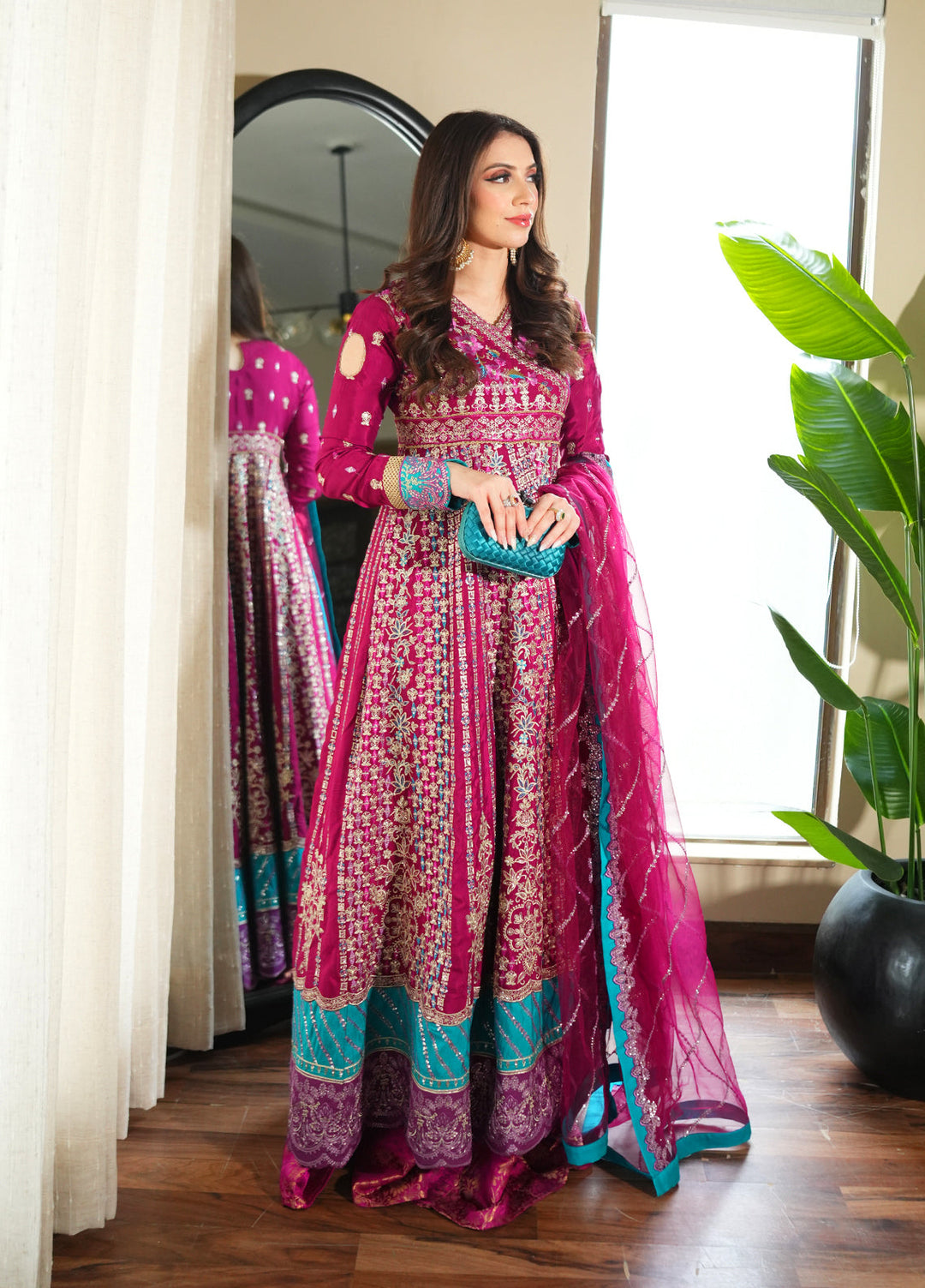 Haye Dil by Sahane Embroidered Raw Silk Suits Unstitched 3 Piece SNE25HD CT 29002 Song of Joy - Formals Collection