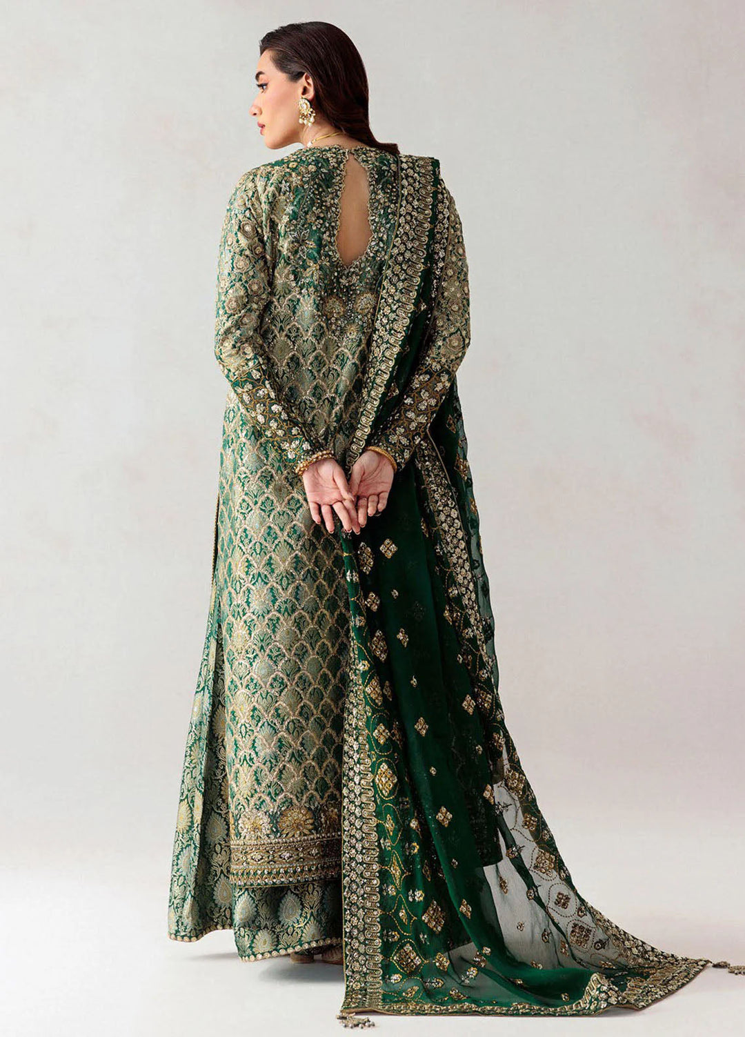 Aik Atelier Embroidered Jamwar Suits Unstitched 3 Piece AIK25EF Vl1 D-01 - Formals Collection