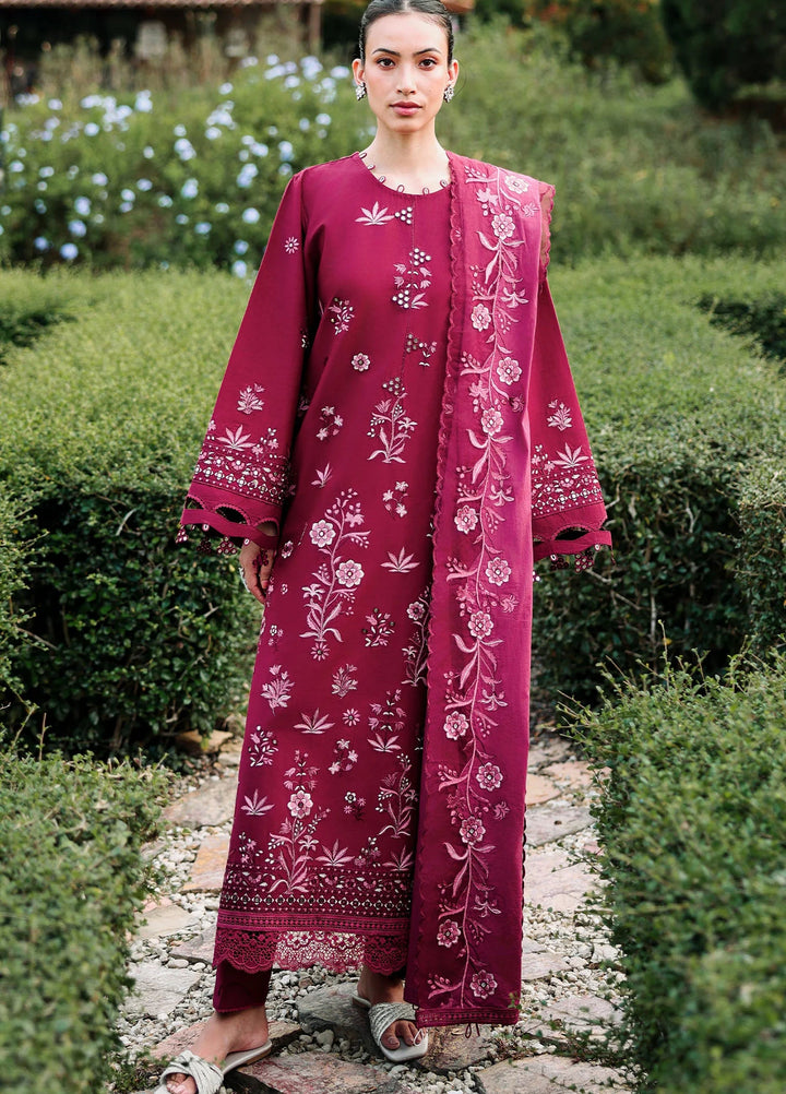 Cross Stitch Unstitched Embroidered Lawn 3 Piece Suit CS26ULE Crimson Royale - Eid Collection