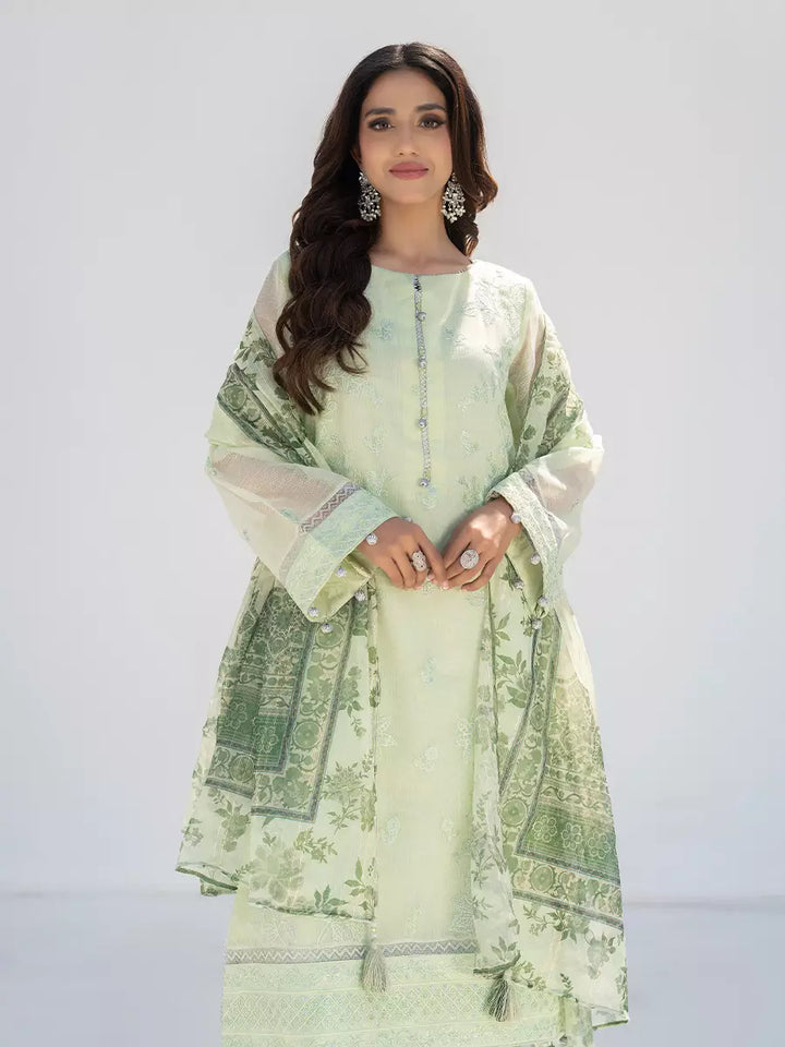 Salitex Unstitched Embroidered Net 3 Piece Suit SUNW7NO112 - Festive Collection