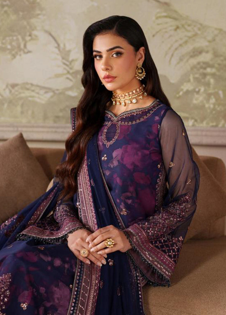 Zarif Embroidered Net Suits Unstitched 3 Piece ZAF25ZU ZRF-ZPE-03 Asra - Formals Collection