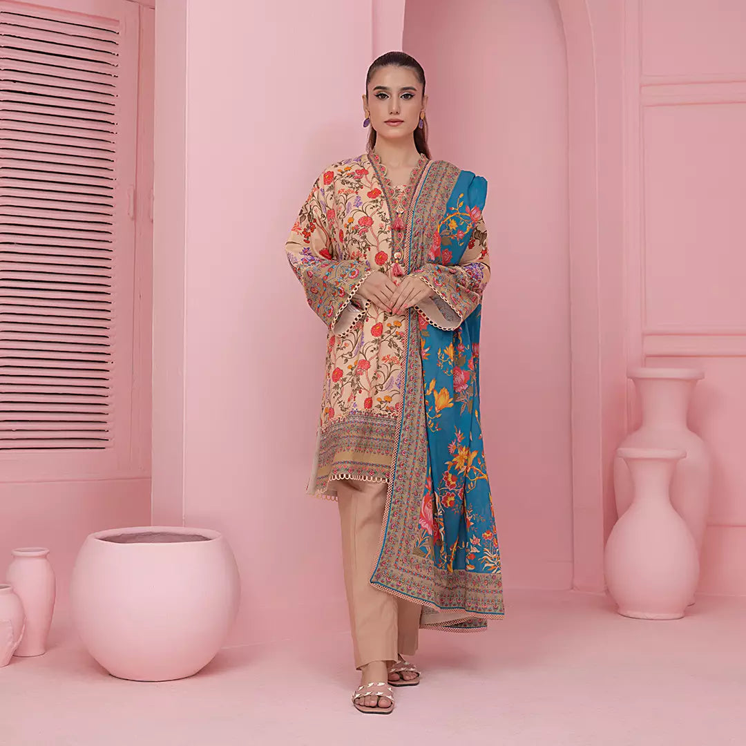 Salitex Women Printed Lawn 3 Piece Suit SSS24U3P003 - Summer Collection