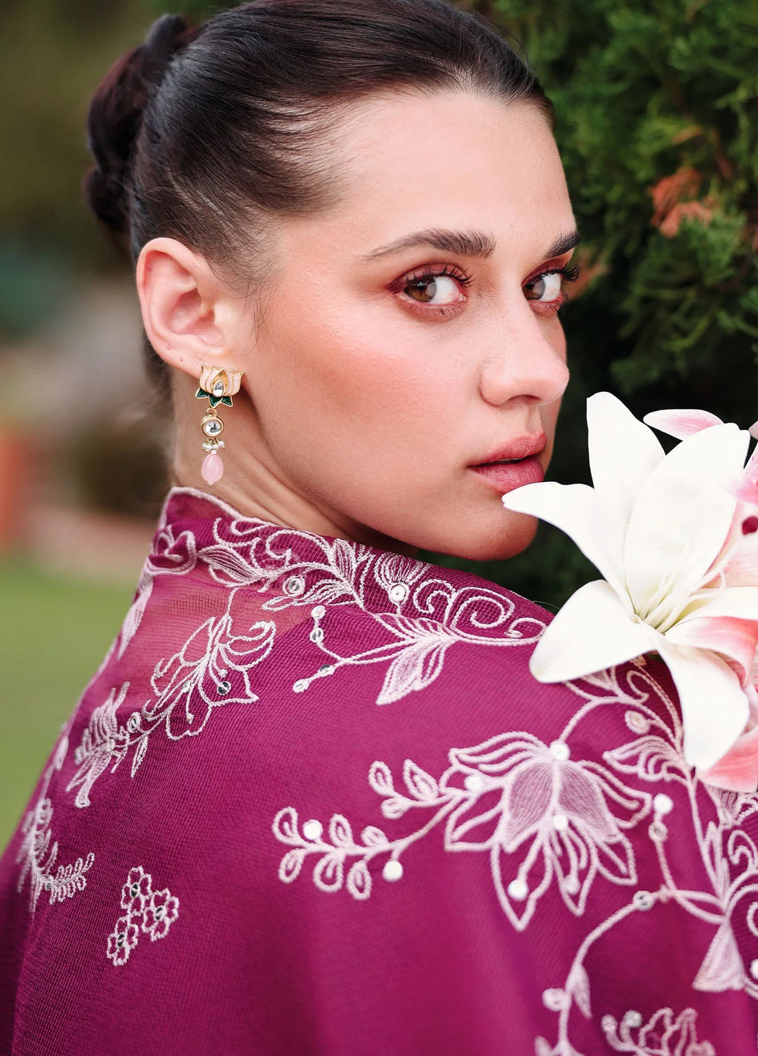 Cross Stitch Unstitched Embroidered Lawn 3 Piece Suit CS26ULE Crimson Royale - Eid Collection