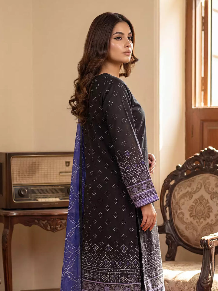 Salitex Unstitched Printed Lawn Silk 3 Piece Suit SUNS7ASI372 - Casual Collection