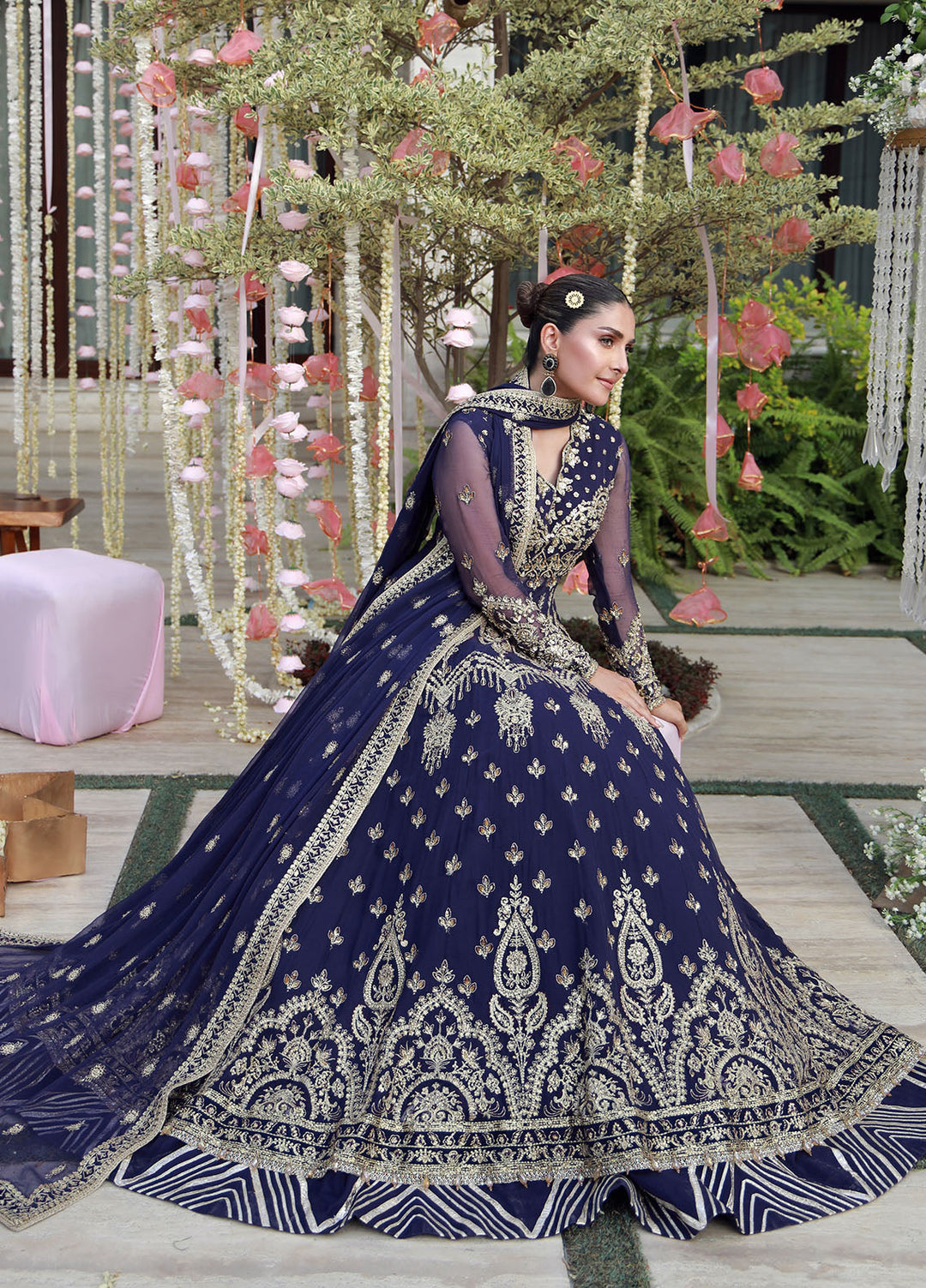Gulmina Embroidered Chiffon Suits Unstitched 3 Piece GLM25EU D-04 - Formals Collection