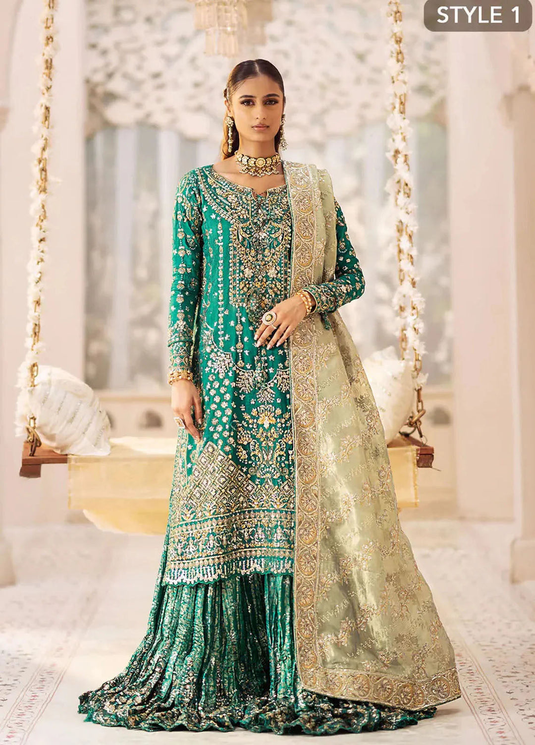 Aik Atelier Embroidered Silk Suits Unstitched 3 Piece AIK25EF Vl2 Look 09 - Formals Collection