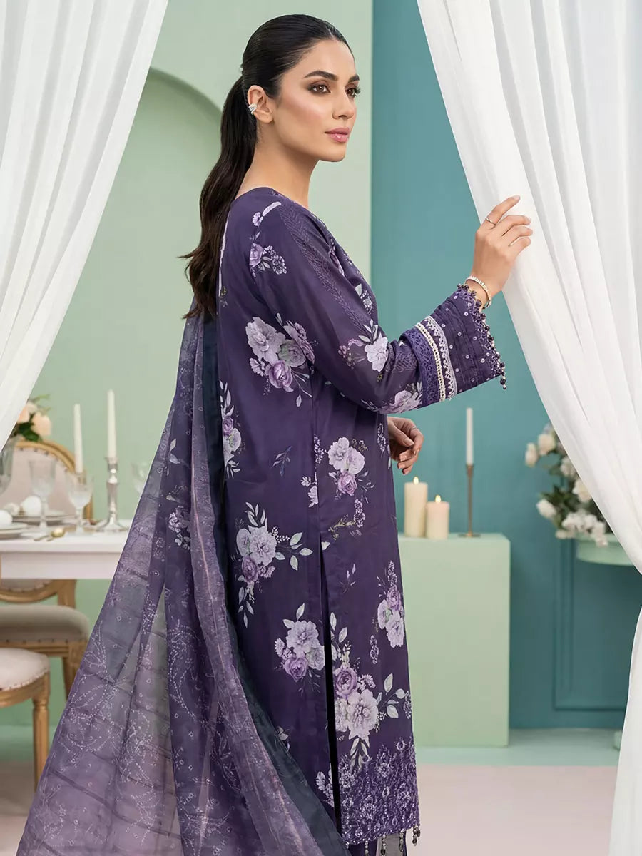 Salitex Women Unstitched Embroidered Lawn 3 Piece Suit SUNS8FS219 - Casual Collection