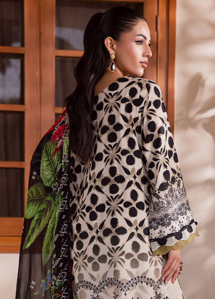 Nureh Printed Slub Linen Suits Unstitched 3 Piece NU25VL SP-166 - Winter Collection