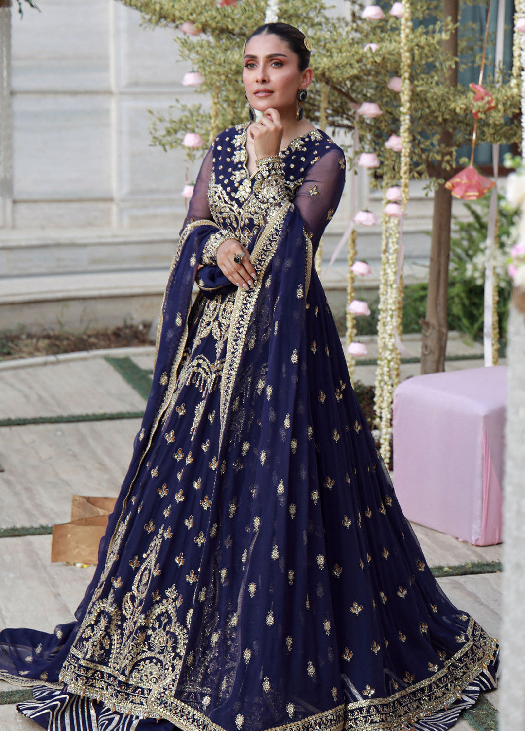 Gulmina Embroidered Chiffon Suits Unstitched 3 Piece GLM25EU D-04 - Formals Collection