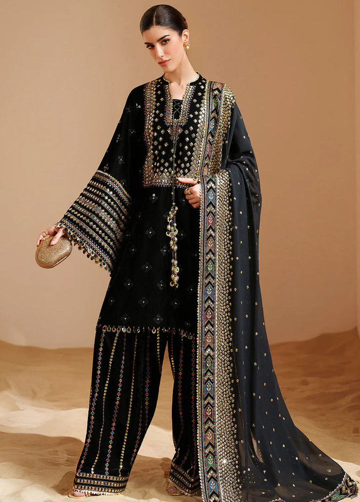 Velvet Vogue by Jazmin Embroidered Velvet Suits Unstitched 3 Piece JZ25VV VVF D-05 - Formals Collection