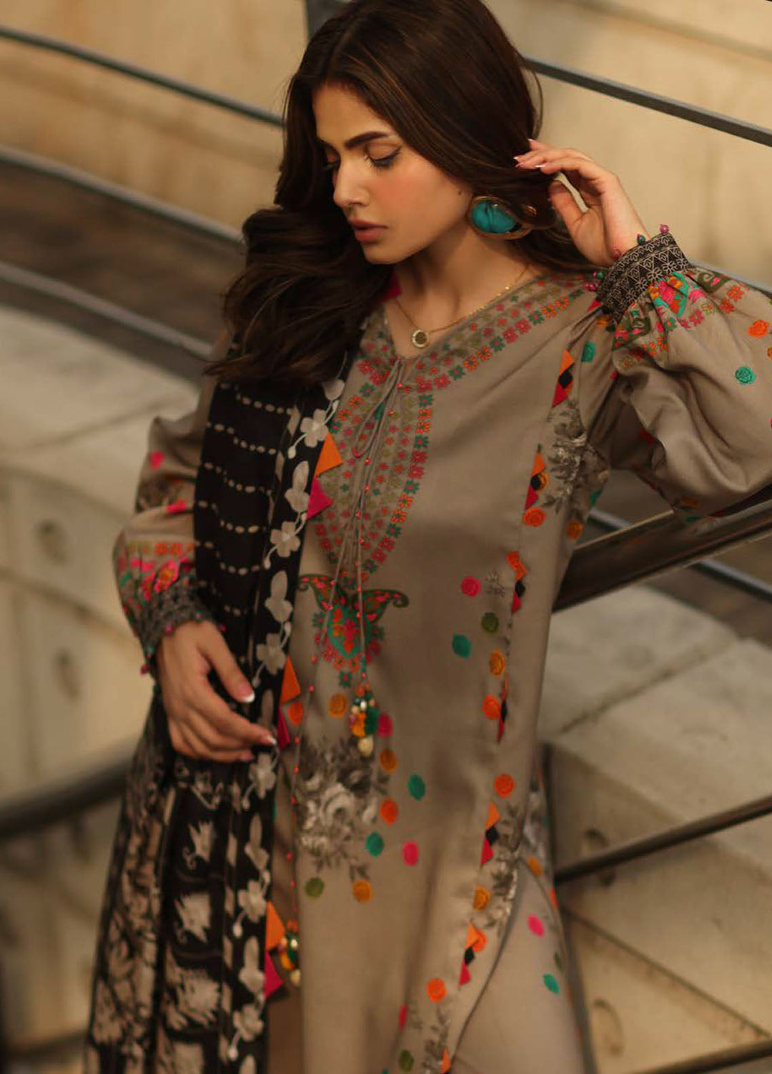 C Prints by Charizma Printed Linen Suits Unstitched 3 Piece CZ25CW CPW5-13 - Winter Collection