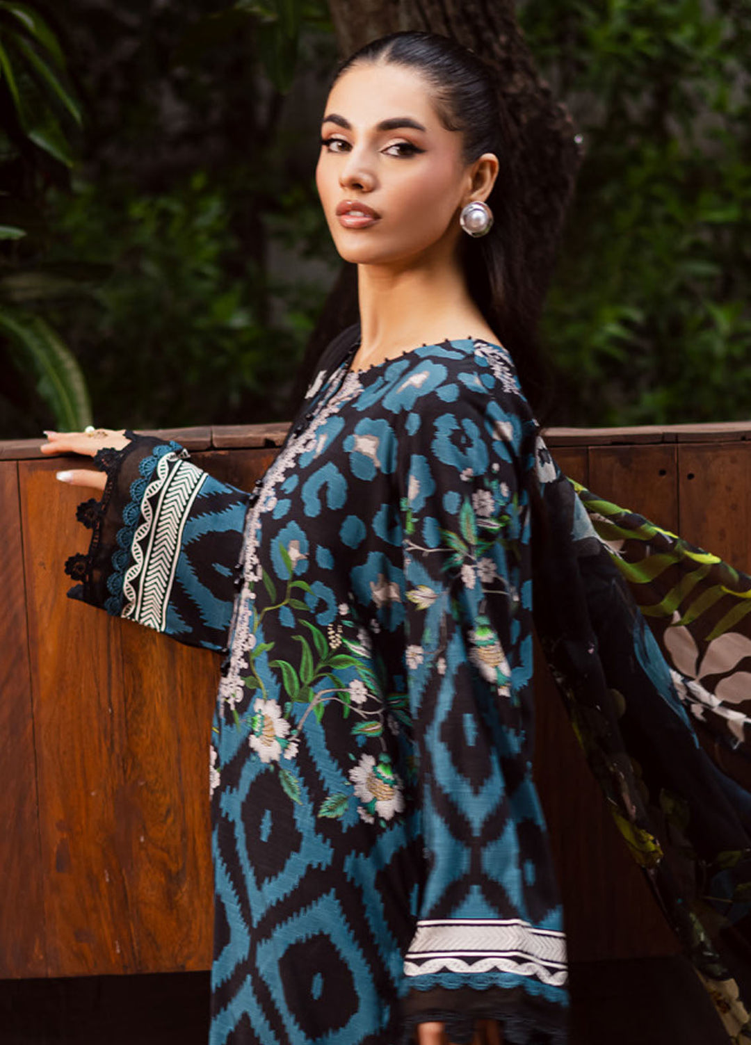 Nureh Printed Slub Linen Suits Unstitched 3 Piece NU25VL SP-165 - Winter Collection