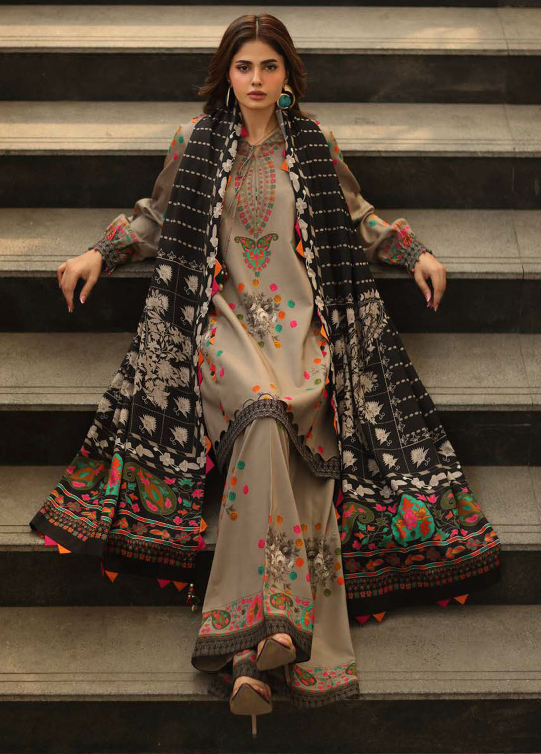 C Prints by Charizma Printed Linen Suits Unstitched 3 Piece CZ25CW CPW5-13 - Winter Collection