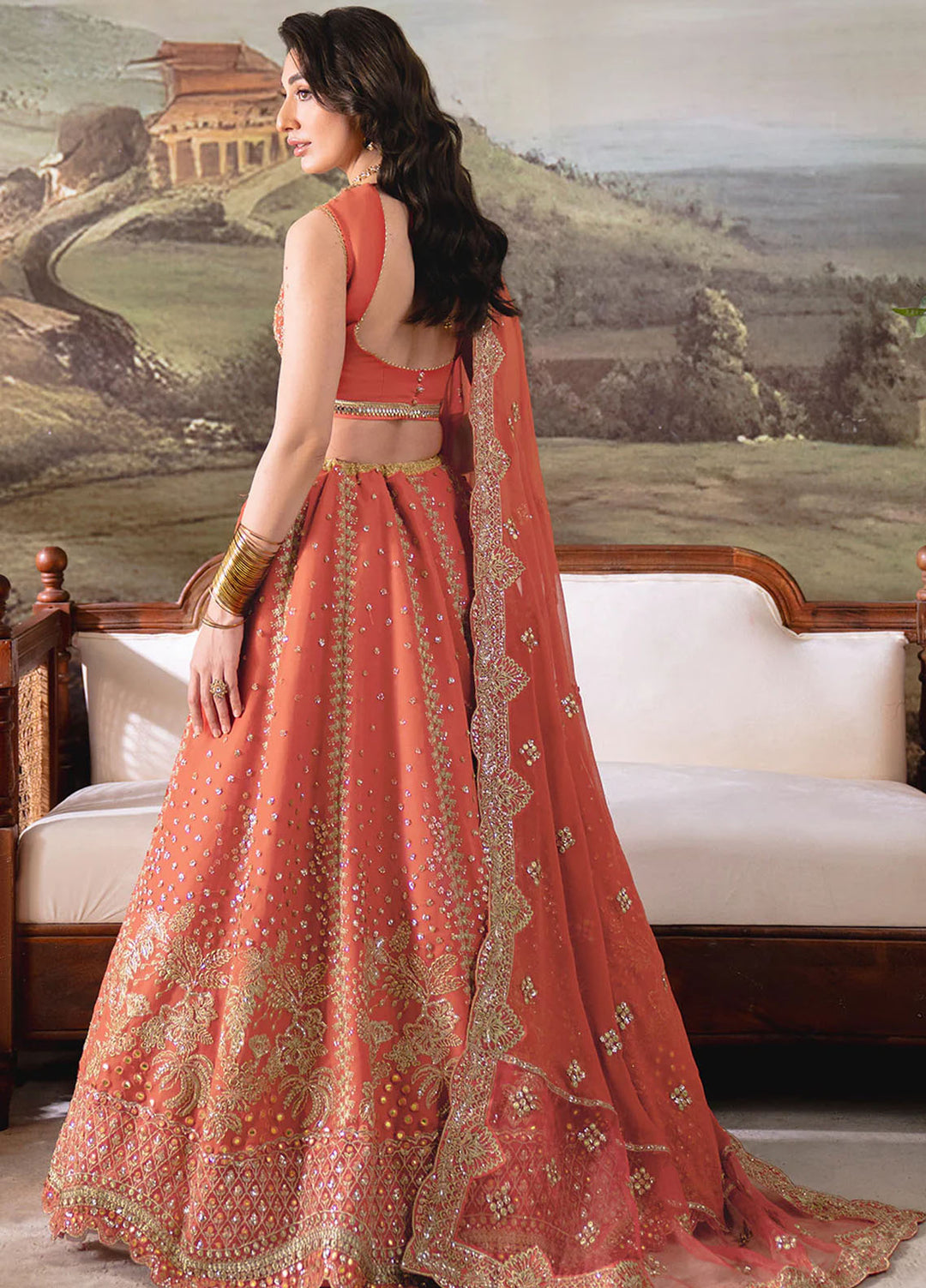 Dastaan by Neeshay Embroidered Chiffon Suits Unstitched 3 Piece NSH25DU Zebunnisa - Formals Collection