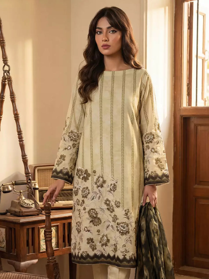 Salitex Unstitched Printed Lawn Silk 3 Piece Suit SUNS7ASI371 - Casual Collection