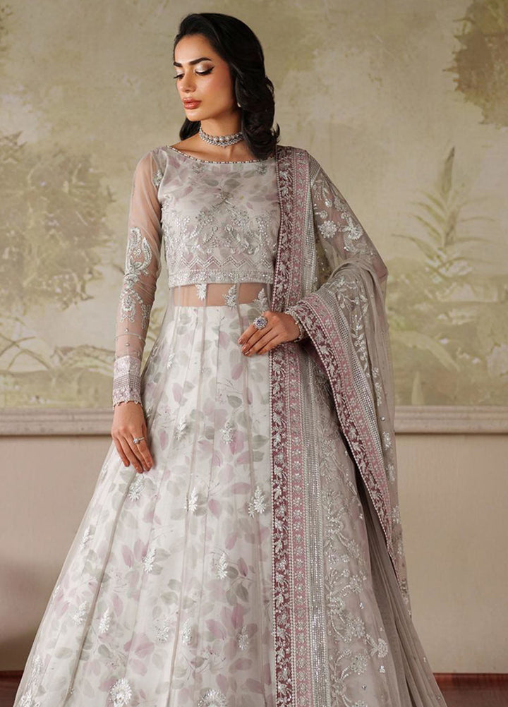 Zarif Embroidered Net Suits Unstitched 3 Piece ZR25UF ZRF-ZPE-01 Anairah - Formals Collection