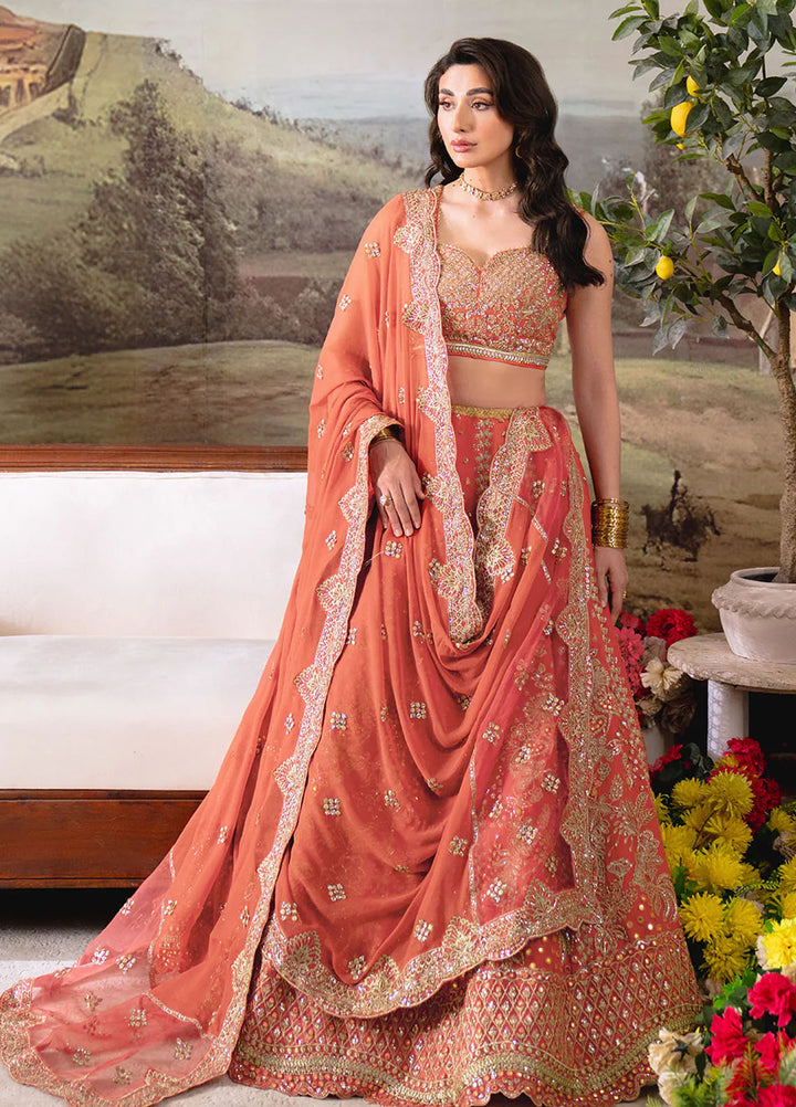 Dastaan by Neeshay Embroidered Chiffon Suits Unstitched 3 Piece NSH25DU Zebunnisa - Formals Collection