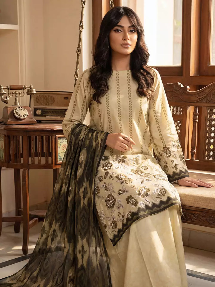 Salitex Unstitched Printed Lawn Silk 3 Piece Suit SUNS7ASI371 - Casual Collection