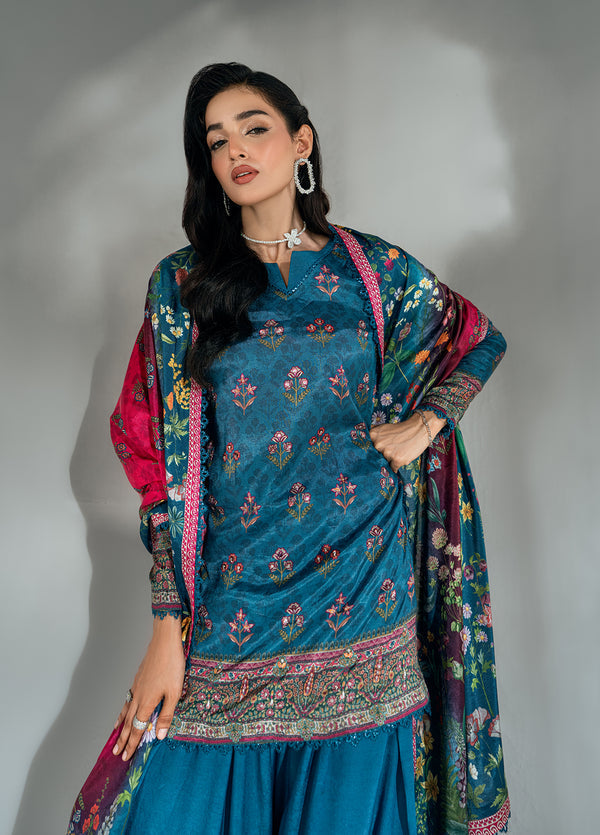 Monarque en Silk by Sahane RTW Hand work Silk 3 Piece Suit CT37005 Eloise Festive Collection
