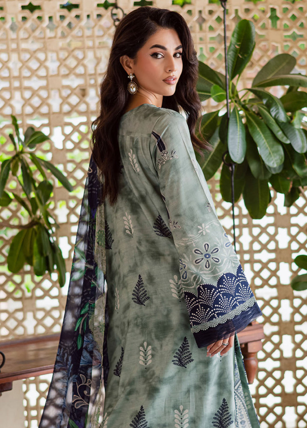 Nureh Printed Slub Linen Suits Unstitched 3 Piece NU25VL SP-164 - Winter Collection