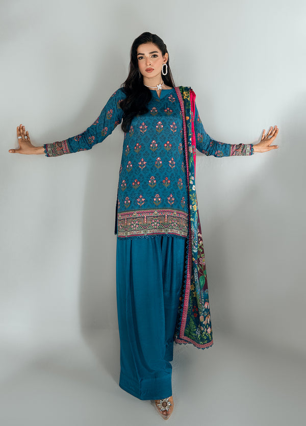 Monarque en Silk by Sahane RTW Hand work Silk 3 Piece Suit CT37005 Eloise Festive Collection